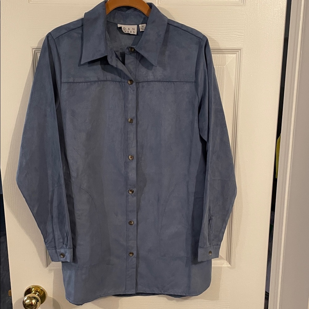 Joan Rivers Blue Button-Up Shirt